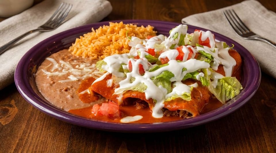 Lunch Enchiladas Supreme.