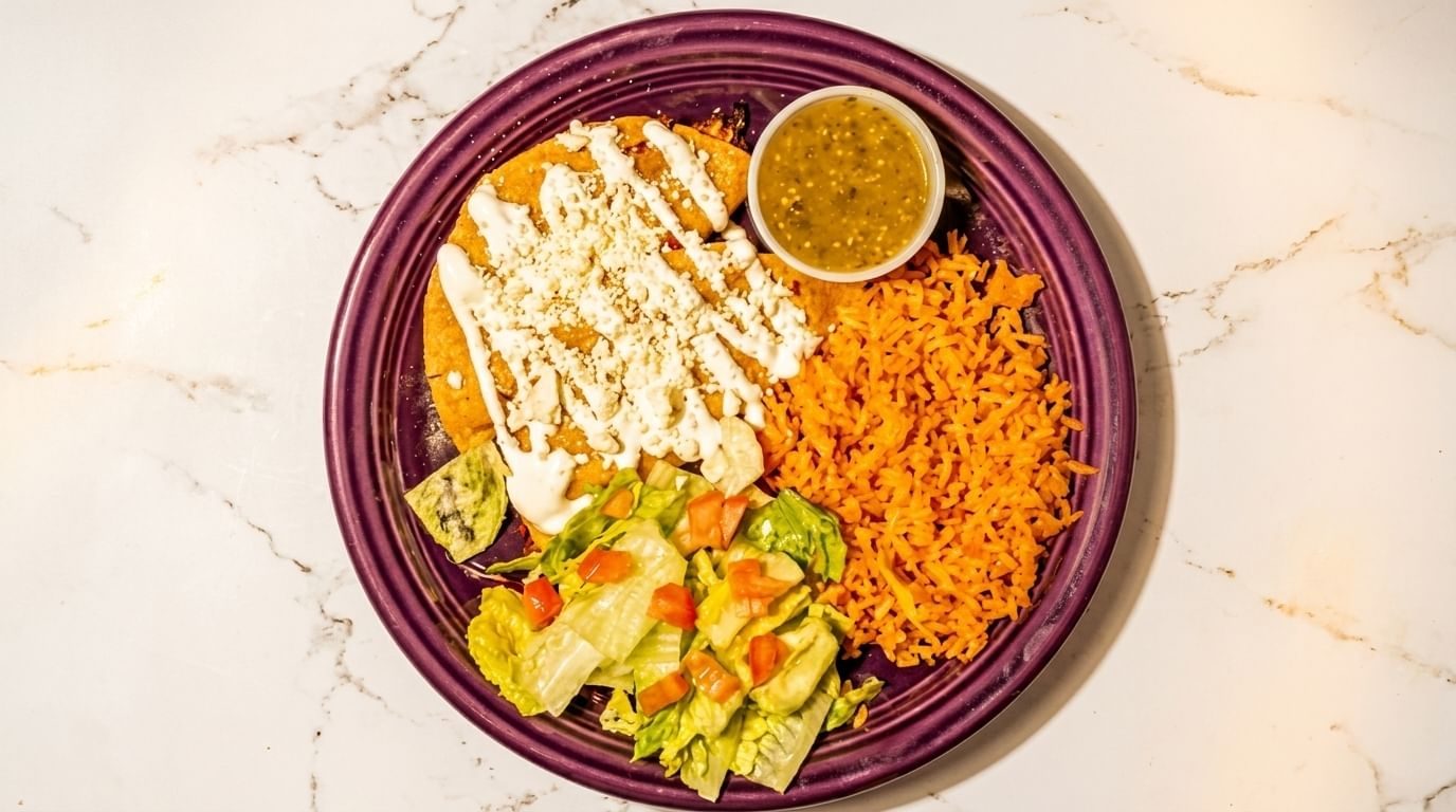 Vegetarian Tacos Dorados.
