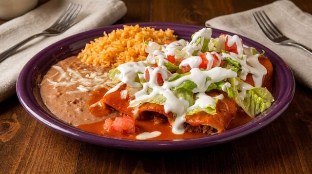 Lunch Enchiladas Supreme.